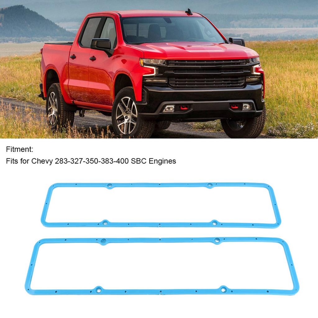 2pcs Engine Valve Cover Gaskets Rubber Fit for 283?327?350?383?400 SBC Engines