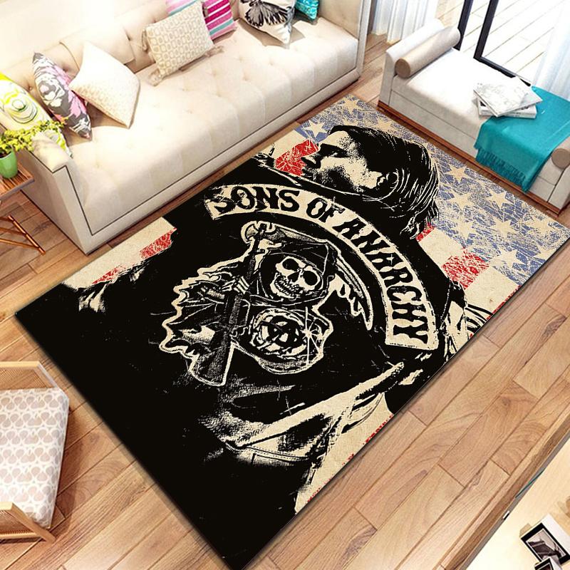 Sons of Anarchy Retro Printed Carpet Yoga mat game room bedroom beautiful anti -slip carpet rugs living room decoration chambre