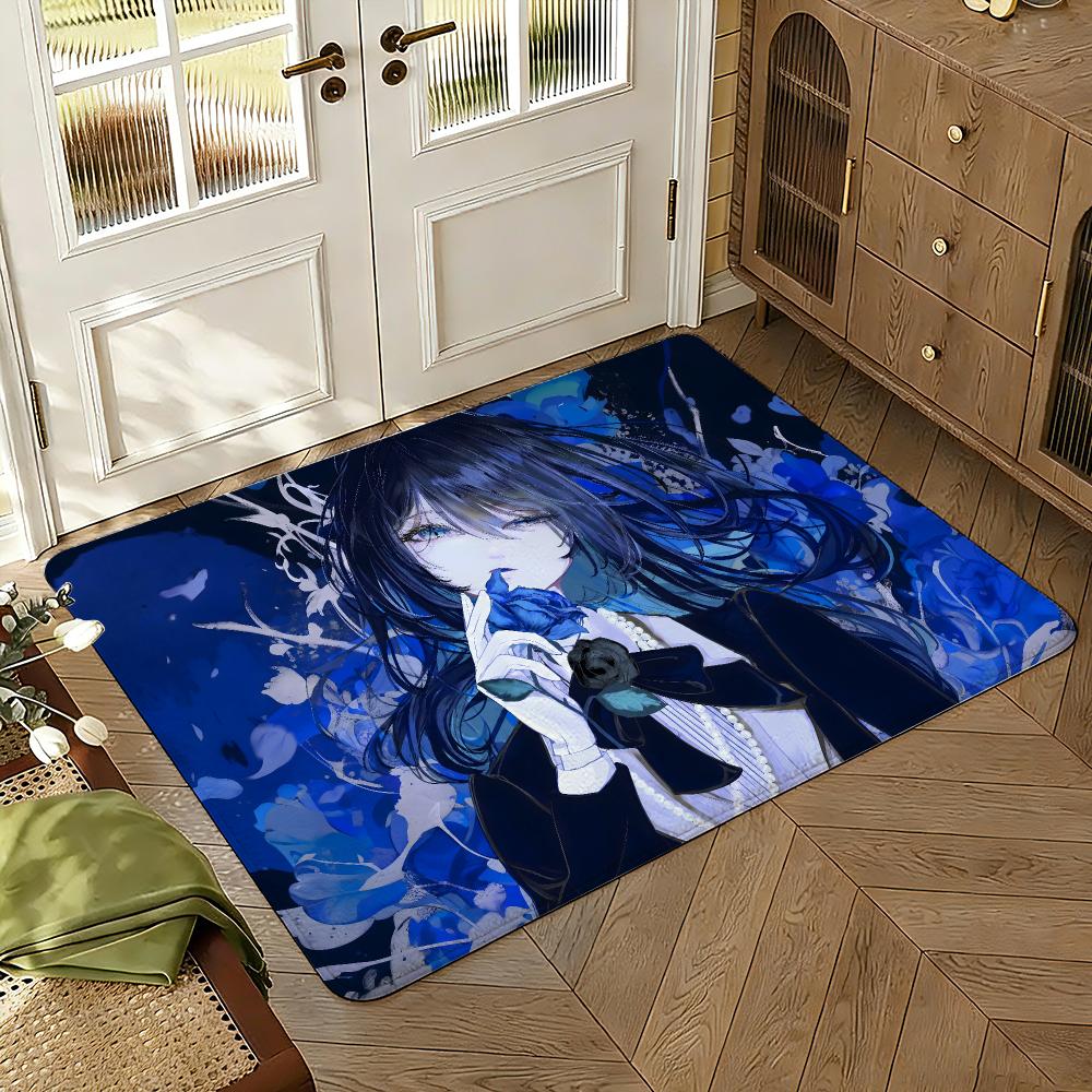 Ado singer Anime Floor Mat Soft Thickened Absorbent Non-Slip Bedroom Living Room Door Mat Home Decor Flannel Rugs