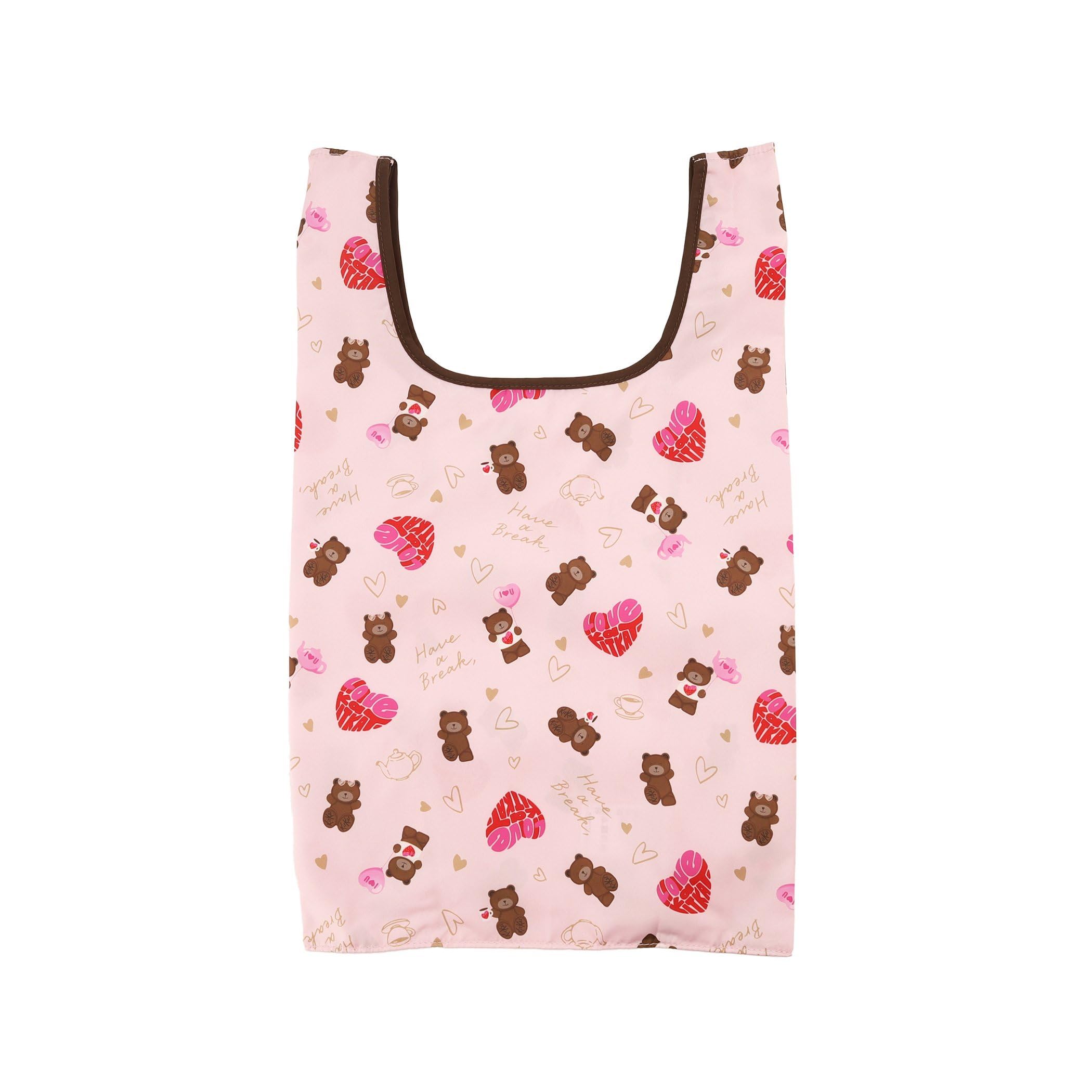 

Afternoon Tea Living Eco Bag/Shopping Bag JJ46 Compact Bag M/KITKAT Heartful Bear Pink