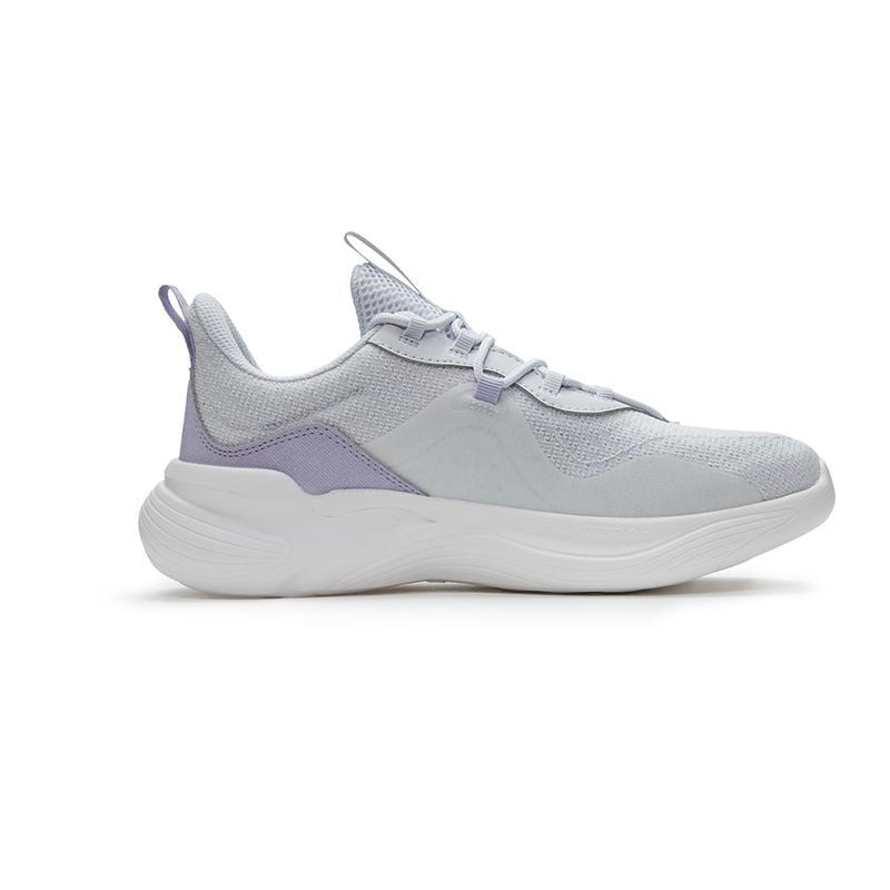 Anta Five Mountains Moon White Mesh Comfortable Shock Absorption Wear-Resistant Simple Fashion Low-Top Running Shoes Women sneaker 122527709R-1