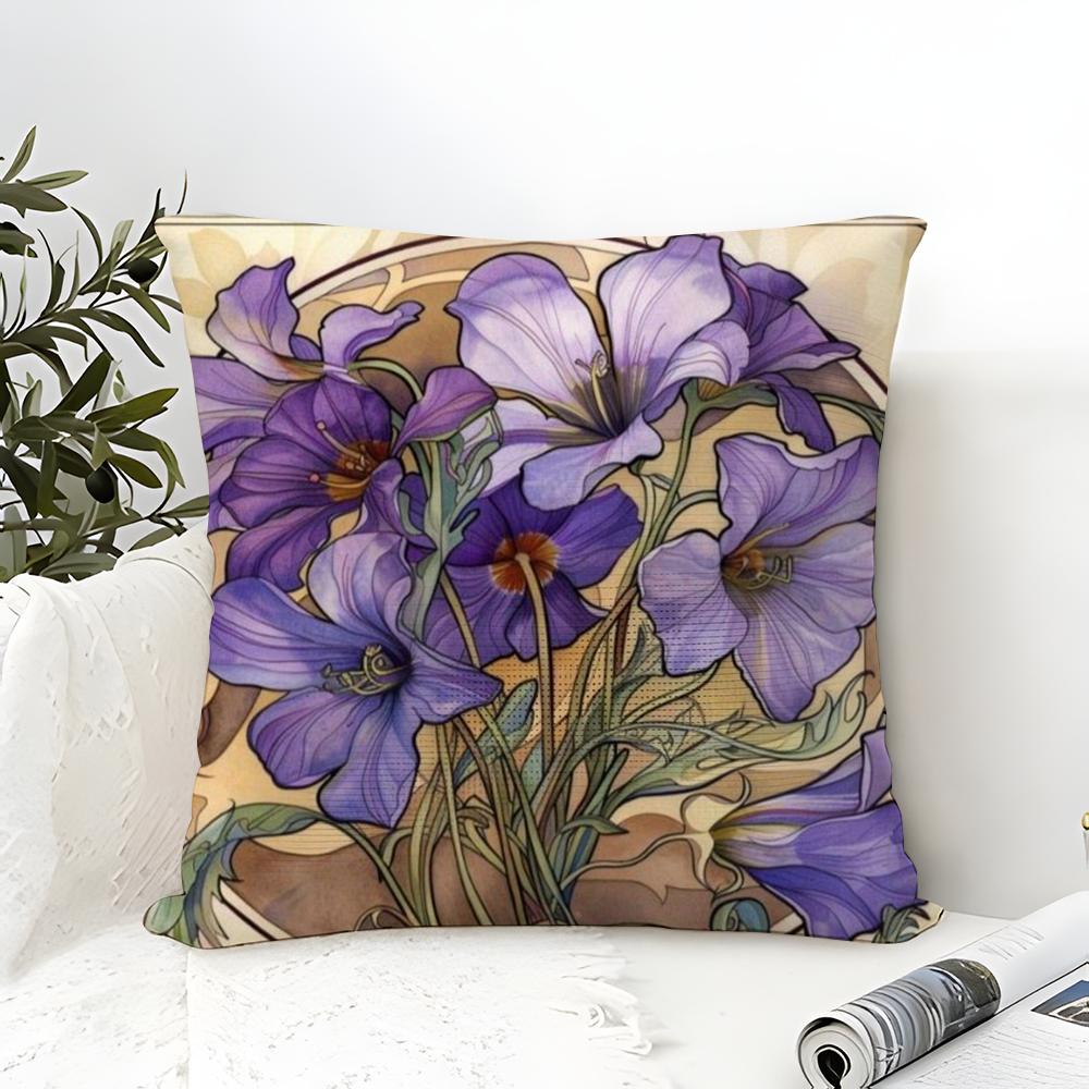 Diverse Painted Floral Prints Pillow Case Linen Pillow Case Sofa Home Decor Cushion Cover Cushion Cove