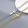 Distressed Egyptian Ankh Cross Bracelet, Personalized Titanium Steel Jewelry for Men & Women