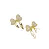 Copper-Plated Gold Bow Stud Earrings: Luxurious, Versatile, Non-Fading, Fashionable Jewelry for Women.