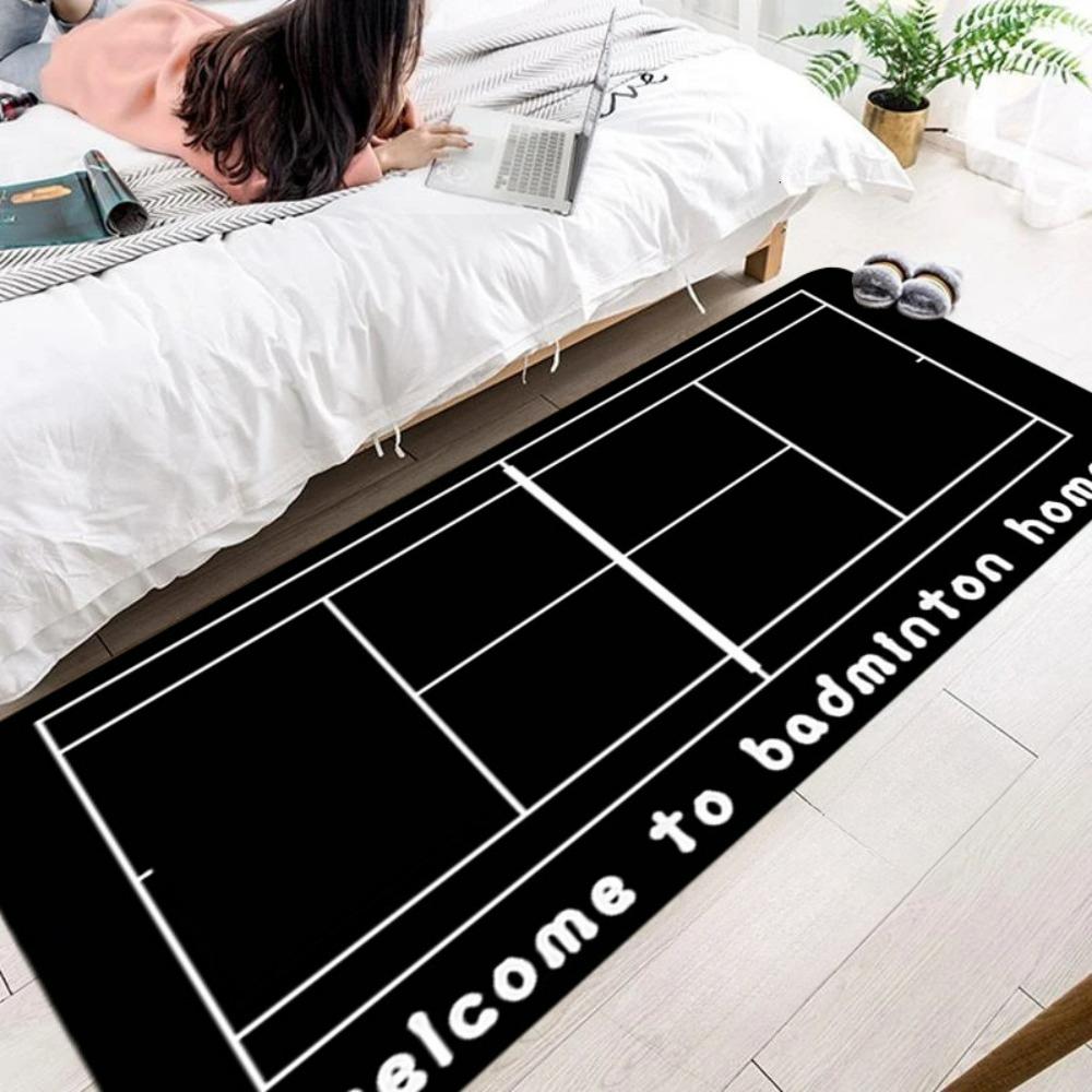 Tennis Sport Bedside Long Rugs Living Room Sofa Decor Rug Fan Gift Bedroom Game Room Screen Room Mat Hallway Washable Floor Mat