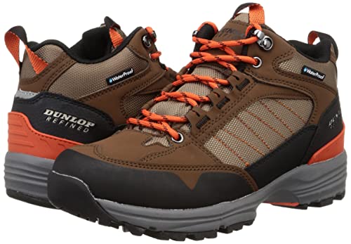 DUNLOP REFINED DU6002 Herren Wasserdicht, Weit 4E Stoßdämpfend Gepolstert Wander- und Trekking-High-Top-Schuhe, Braun, Größe 28,0 cm