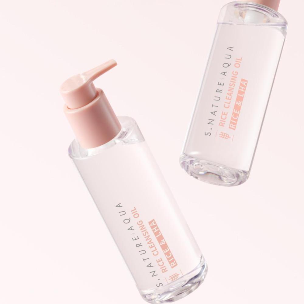S.NATURE Aqua Rice Cleansing Oil – 200mL / Korean Fermented Pore Cleanser & Makeup Remover
