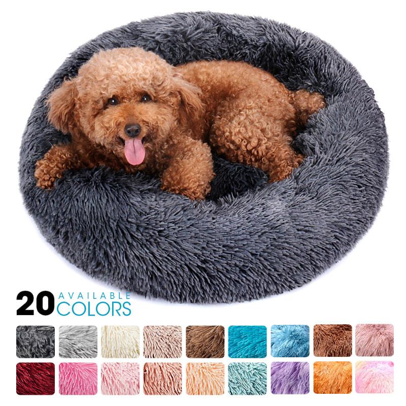 Pet Dog Cat Calming Bed Beds Large Mat Comfy Puppy Washable Fluffy Plush Cushion
