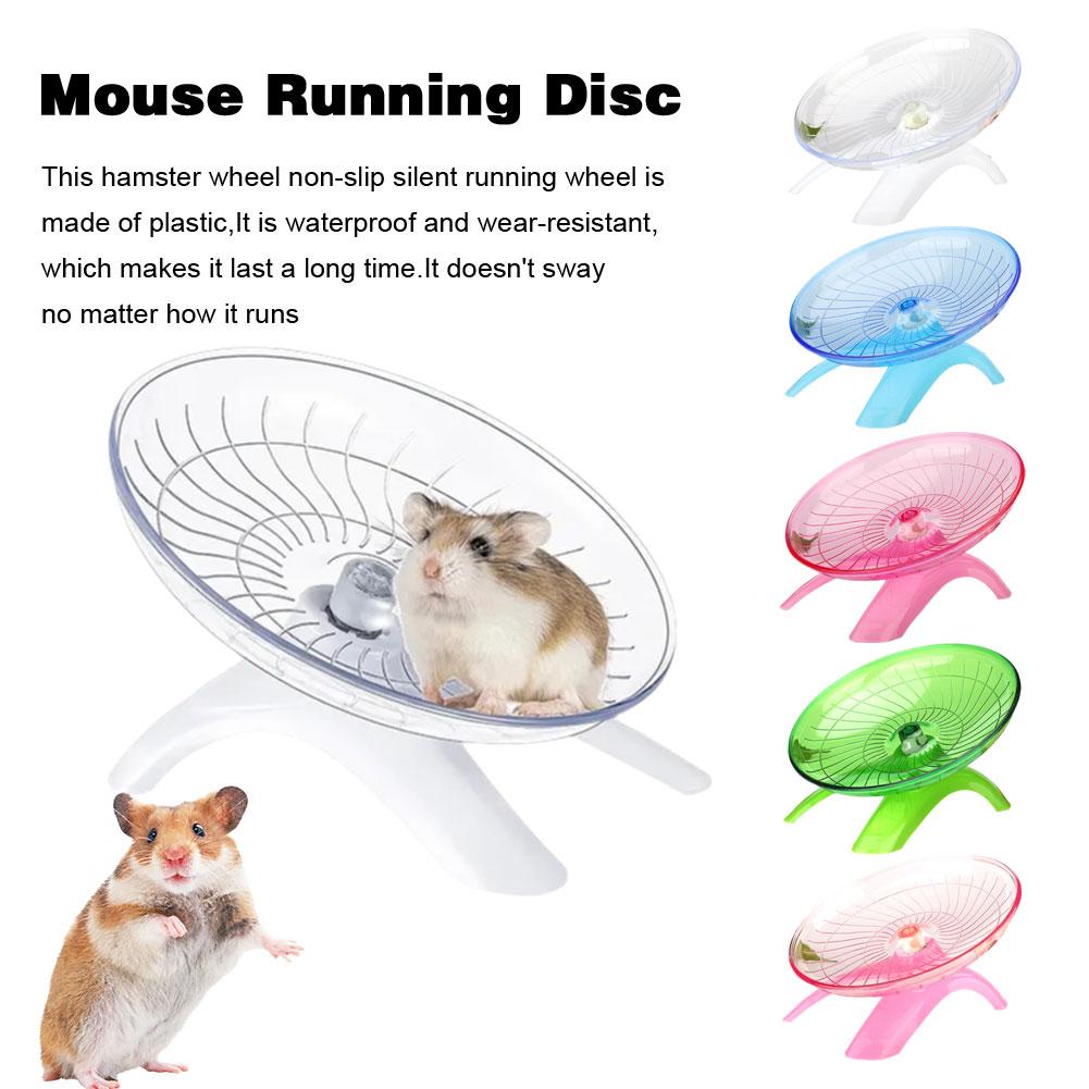 Hamster Silent Running Wheel Small Pet Flying Saucer Exercise Wheel Non-slip Jogging For Hedgehog Parrot Cage Accessories F1Q4