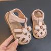 Toddler Walking Shoes Girls Sandals Ultra Soft Breathable Leather Shoes Anti-Collision Anti Slip Single Shoes
