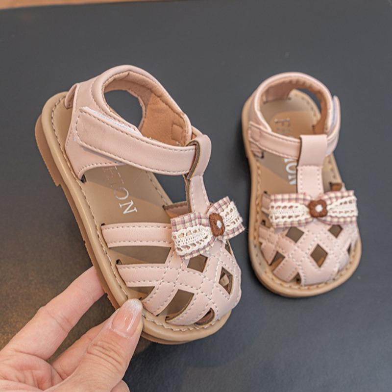 Toddler Walking Shoes Girls Sandals Ultra Soft Breathable Leather Shoes Anti-Collision Anti Slip Single Shoes