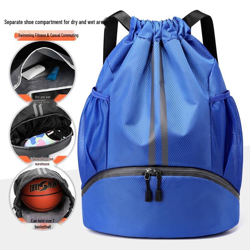 Marathon Sports Bag: Drawstring, Wet/Dry Separation, Perfect for Training, Basketball, Swimming, and Fitness