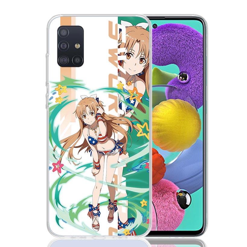 Anime Sword Art Online SAO Phone Case for Samsung Galaxy A52 A51 A50S A12 A22 A32 A72 A10S A30S A31 A71 Note 20 Ultra 10 Plus S1