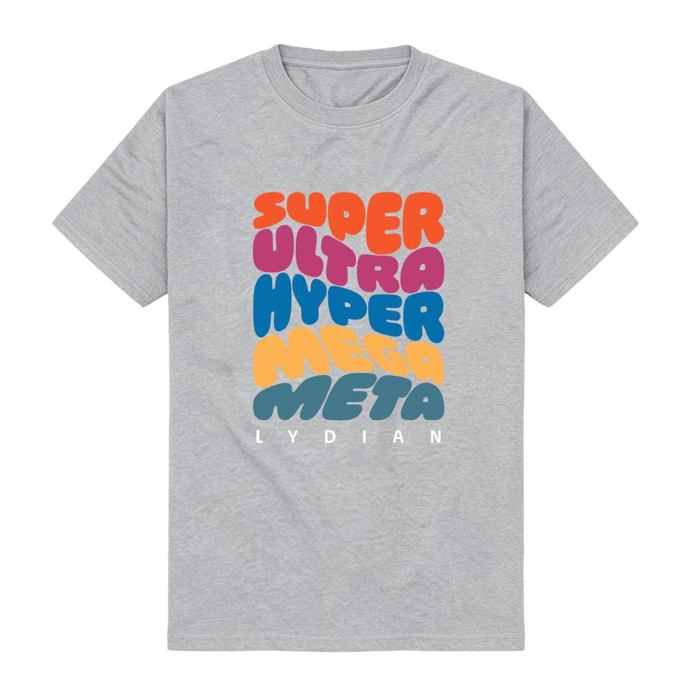 70er Jahre Psychedelische Blasen Schriftart Jacob Collier Mehrfarbig gestuft Kontrast Retro Streetwear Weich Bequem reine Baumwolle Damen Herren