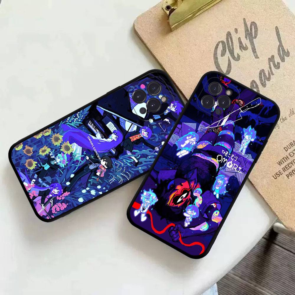 O-Omori Game Black Soft Phone Case For IPhone 16 15 14 13 11 12 17 Pro Max Mini Plus