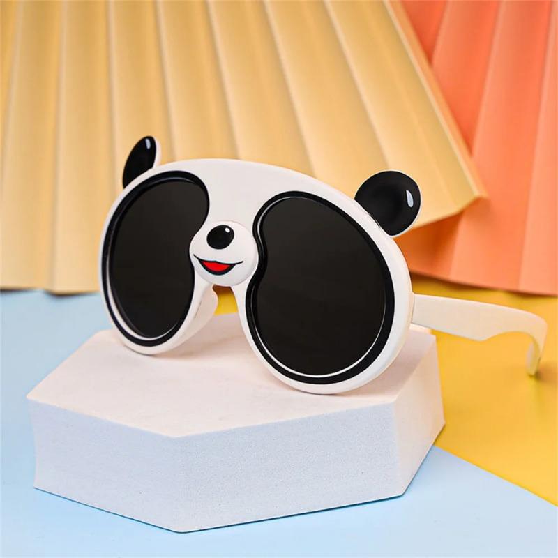 Funny Panda Sunglasses Cute Cartoon UV400 Protection Silicone Kids Sun Glasses For Boys Girls Outdoor Shades