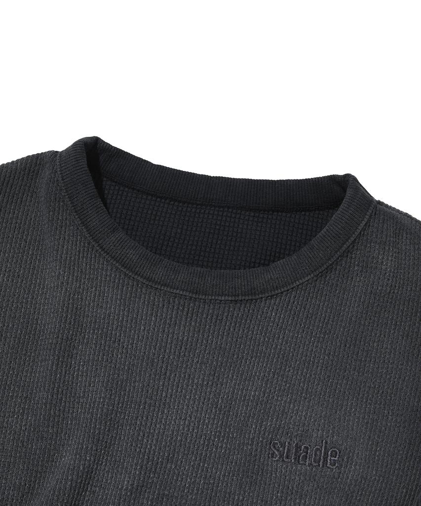 Seuweideu Washed Thermal Logo Tee [Black]
