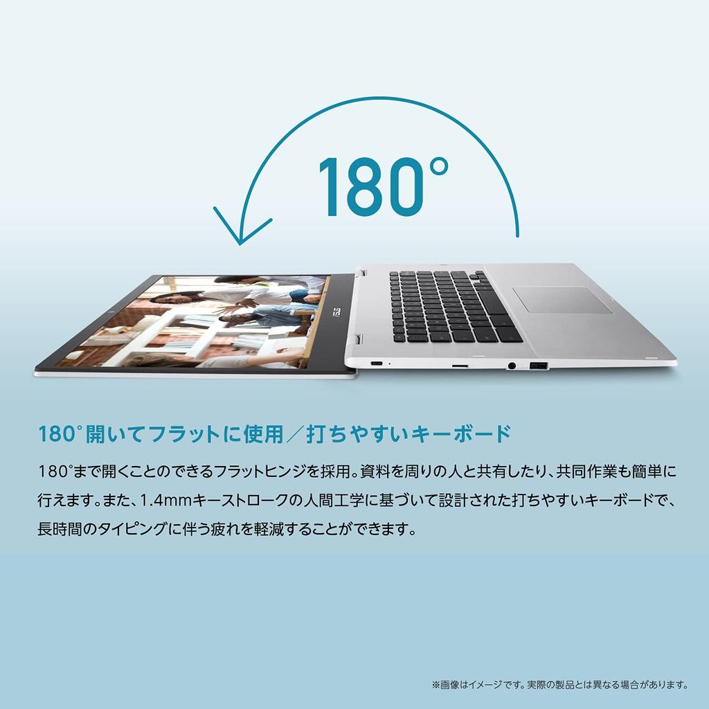 ASUS Chromebook CX1 with Japanese Transparent Silver 15.6-inch Keyboard, 1.8kg, (CX1500CKA-NJ0457)
