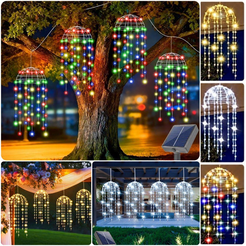 2/4 Jellyfish Solar Jellyfish Lights Waterproof String Lights Creative Fairy Lights Wedding Decor