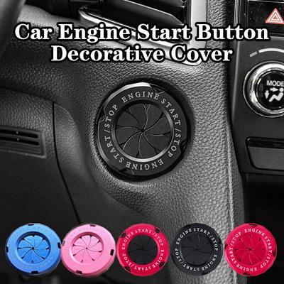 Car Engine Start Stop Button Cover Car Interior Ignition Start Switch Knob Protective Cover Car Accessories