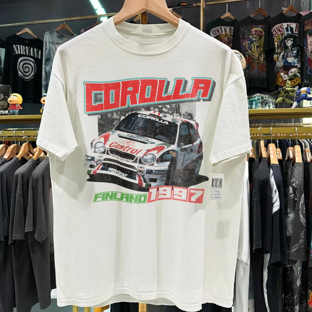 

Toyota Corolla Rally Retro Vintage T-Shirt with High Quality Graphic Print XL