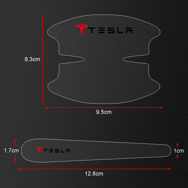 8Pcs Transparent Car Door Handle Bowl Anti Scratch Protective Sticker For Tesla Model 3 S X Y Style Roadster Invader Coil Mod WYE K80