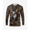 Hunting Animals Pattern T Shirt For Men Camouflage 3D Printed Tees Summer Casual Long Sleeves O-Neck Tops Loose Street T-Shirts