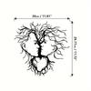 1pc Loving Couple Abstract Tree Metal Wall Art, Line Art Bedroom Decor Above Bed, Christmas Halloween New Year Gift