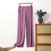 Übergröße XL bis 6XL Damen Modal Schlafhose Durchgehend Schleifenmuster Schmale Passform Lässige Loungehose Auch zum Ausgehen geeignet Unterwäsche-Hose