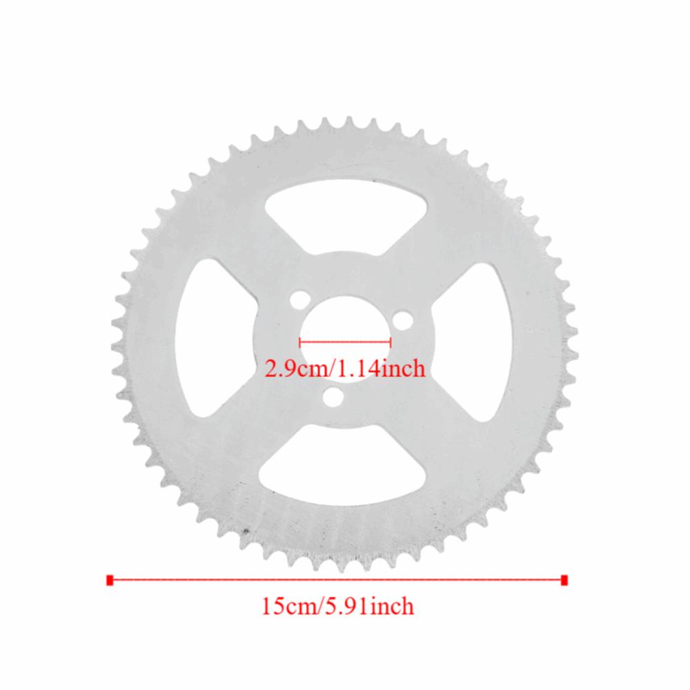T8F 58T Chain Drive Gear Steel Replacement Sprocket Durable Rear Chain Sprocket  Kart