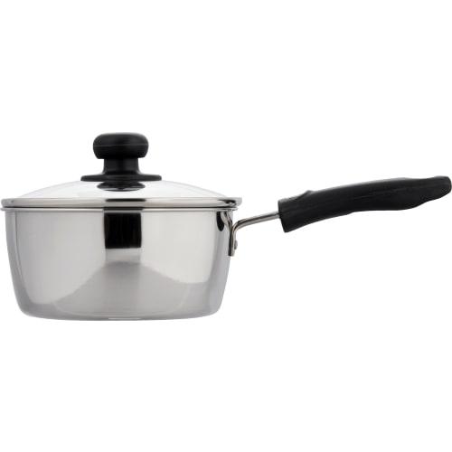 Wahei Freiz RR-6886 16cm Stainless Steel Saucepan with Glass Lid, Induction and Gas Compatible