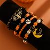 Letter Halloween Bracelets Ghost Beads Bangle Simple Pumpkin Pendant Bracelets  Gifts