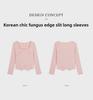 Women's Plus Size Square Collar Long-Sleeve Slimming T-Shirt for Spring