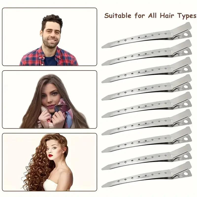 New Alligator Hair Clips Metal Duck Bill Hair Clips for Styling - with Holes Professional Sectioning Clips for Salon And Women