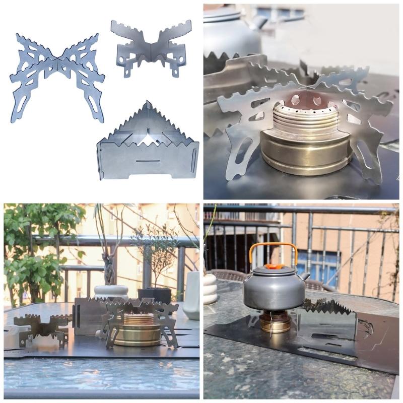 Stainless Steels Alcohols Stove Bracket Outdoor Camping Burners Bracket Heat Resistant Alcohols Stove Support Rack
