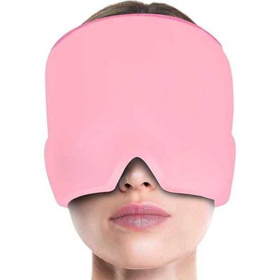 Migrenelindrende lue Puffy øyne Spenning Stresslindring Gel Is Hodeinnpakning Gjenbrukbar Beroligende Hodepine Varm Kald Terapi Ansikts Øyebeskyttelse