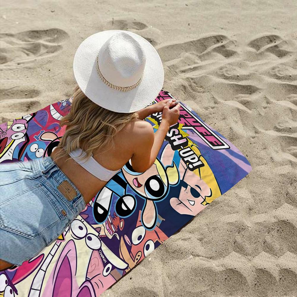 Klassisches Cartoon T-The Powerpuff Girls Cartoon Strandtuch Süße Kawaii Zimmerdeko Bad Kinder Handtücher Für Badezimmer Dusche