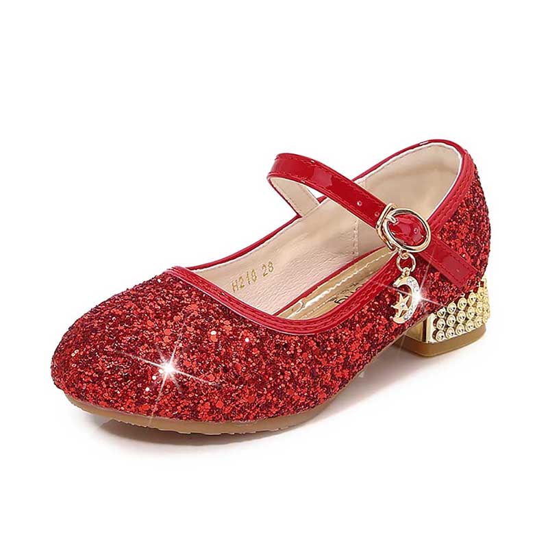 Children's High Heels Sequined Shoes Princess Shoes Flower Girls Shoes