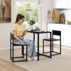 Dining Table And Chairs Set 2 Dining Room Sets Rectangular Space Saving Table And 2 Chairs For Compact Kitchens Steel Frame Black