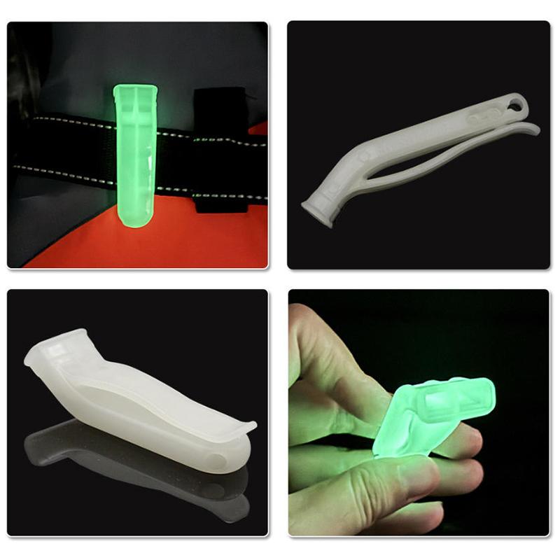 Luminous Survival Whistle Internationally Sos Distress Whistle Emergency Loud Dual Frequency Sound With Back Clip Outdoor