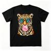 Pc Trendy Leopard Bubblegum Sunglasses Big Cat Cotton T Shirt Unisex Unisex Women Kids Summer Streetwear Casual Short Sleeve Tops