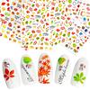 12 Sheet/set 3D Nail Stickers Autumn Winter Maple Leaf Transfer Sliders Paper Nail Decals for Manicures Wraps Tip