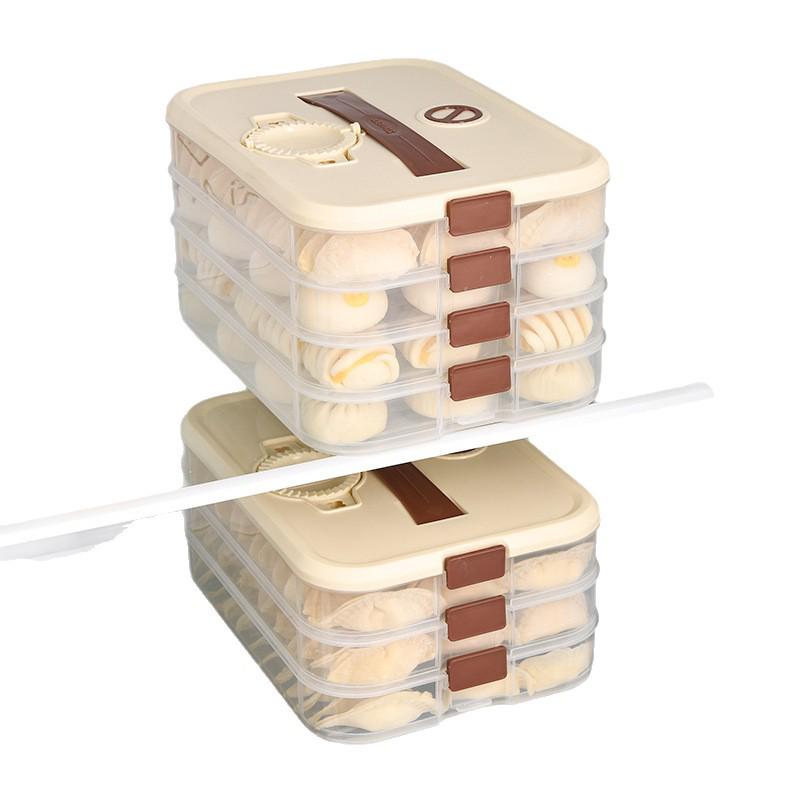 Dumpling & Wonton Freezer Storage Box: Moisture-Proof & Fresh-Keeping for Vegetables & Pastries