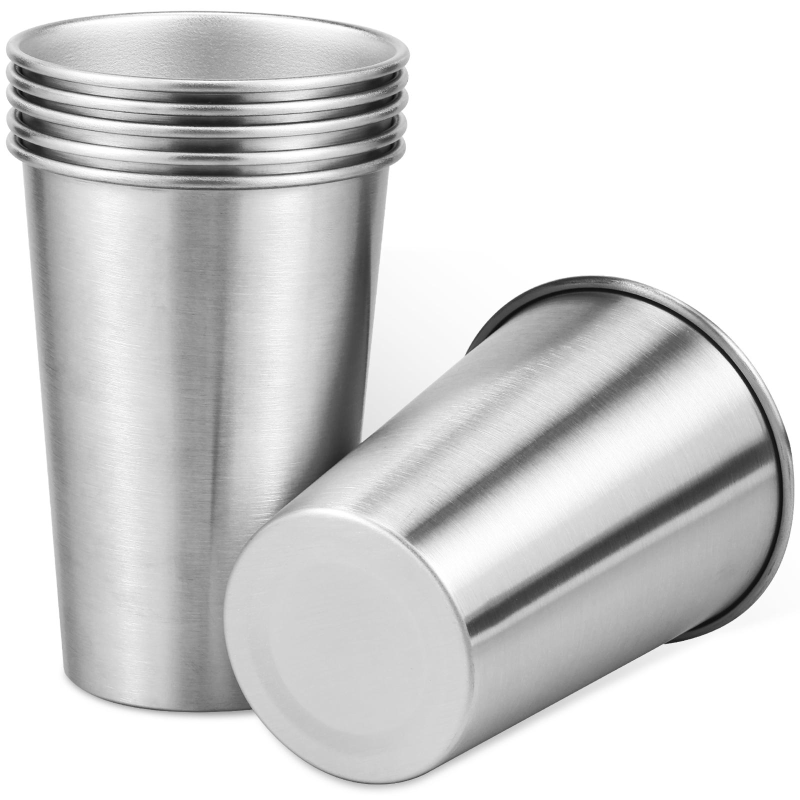 

Stainless Steel Cups Stackable Metal Drinking Cups Reusable for Kids Adult Stackable Cup Drinking Glasses Travel 500ml 500ml