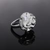 925 Sterling Silver Wedding Jewelry Romantic Flower Ring