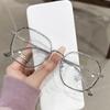 White Transparent Tea Ultra-Light Glasses Myopic Women Can Be Equipped With Degree Lenses Plain Face Versatile Big Face Thin Eye Frame