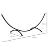 Outdoor Steel Hammock Stand, 300x90x100 cm, up to 120 kg, for Garden, Beach, Camping, Black