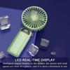 1PCS Mini Portable Fan With Smart LED Digital Display 5 Speed Adjustable Rechargeable Handheld Fan Mini Fan