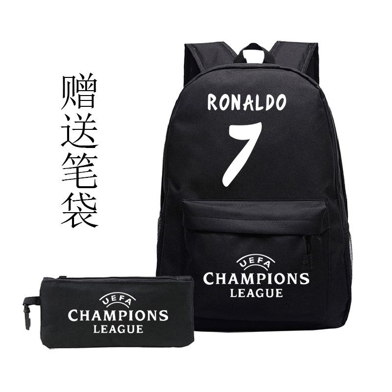 Football Printed Student Backpack Multifunctional Usb Interface Large Capacity Leisure Travel Backpack