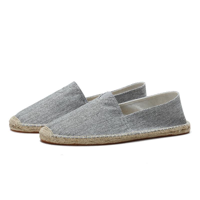 Scarpe da Ginnastica Slip-On in Tela con Suola in Canapa: Unisex, Intrecciato in Paglia, Casual, Disponibile in Taglie Grandi